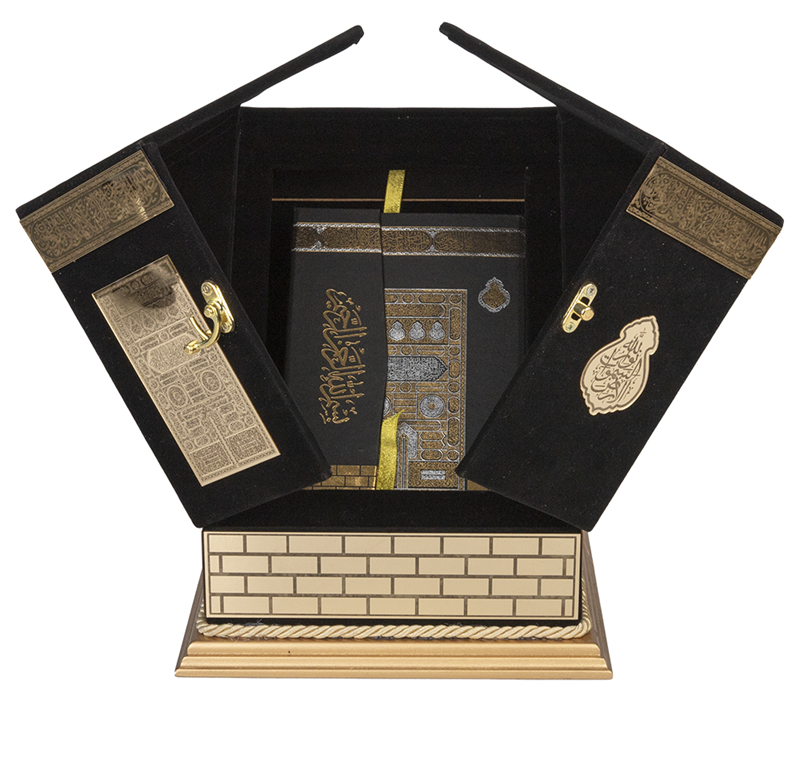 Kâbe Maketi Açılır Set – Kadife Kaplı Kur'an-ı Kerim